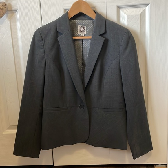 GREY ANN KLEIN SUIT JACKET - Picture 3 of 7